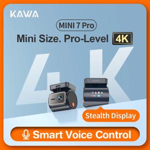 블랙박스 카와 4K 전방 블랙박스 미니 7 프로, 와이파이 차량용 카메라 (앱/음성 제어/WIFI6/GPS 지원), 자동 비디오 레코더, 블랙박스, HDR, 차량용 카메라