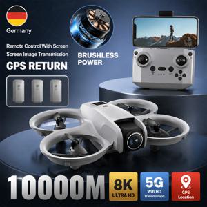 NEW T3 미니 8K 드론 듀얼 카메라 WiFi FPV 장애물 회피 브러시리스 광학 흐름 전문 쿼드콥터 초보자용 장난감 선물