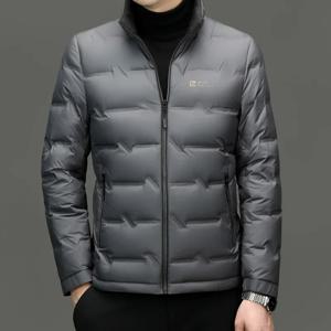 남성용 두꺼운 덕 다운 재킷, 따뜻한 스탠드 칼라 의류 코트, 초경량 럭셔리 재킷, 2024 겨울 신상