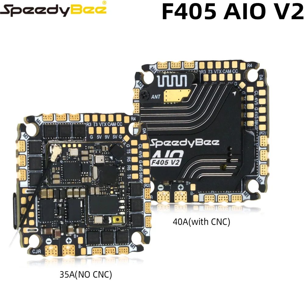 스피디비 F405 AIO V2 35A 40A 블루제이 25.5x25.5 3-6S 비행 제어 및 ESC 통합 모델 항공기 컨트롤러