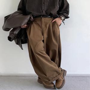 빈티지 브라운 배기 카고 팬츠 남성용 코레안 하라주쿠 슈트 팬츠 오피스 캐주얼 바지 남성 와이드 레그 작업복 신상