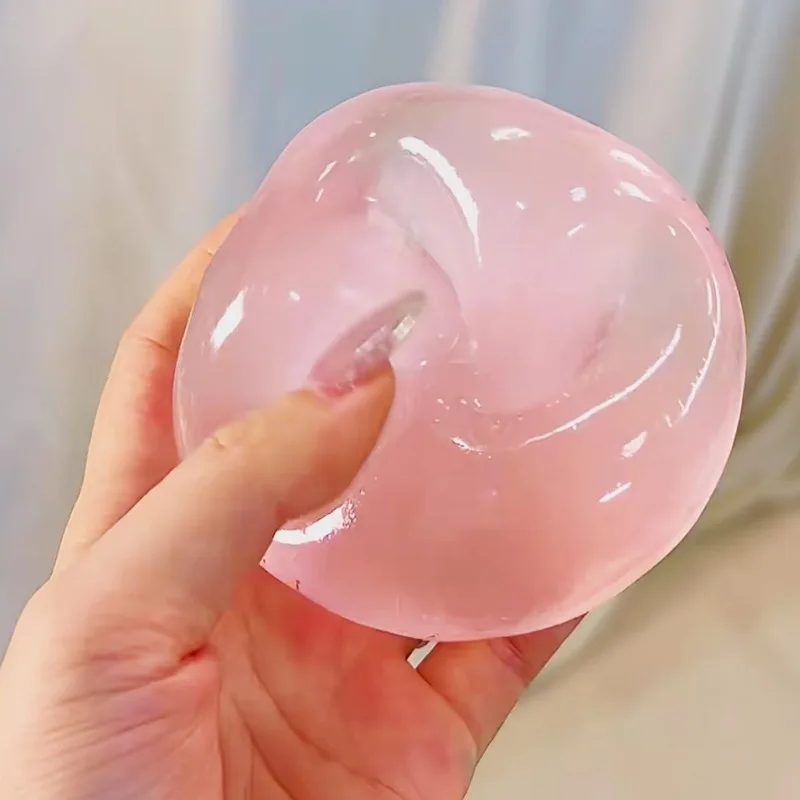6cm 핑크 블루 코코넛 오일 수제 볼 맥아설탕 수동 아이스 투명 가볍게 가르는 데 좋은 DIY 느린 반동 귀여운 스트레스 해소 장난감 선물