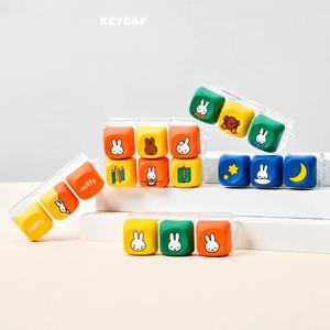 미피 키보드 키캡 시리즈 블라인드 박스 귀여운 키체인 인형 펜던트 장난감 애니메이션 피규어 컬렉션 장식품
