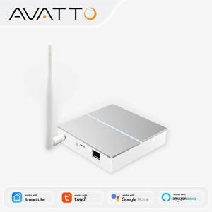 안테나가 있는 AVATTO Tuya ZigBee 게이트웨이 스마트 게이트웨이 브리지 유선 메쉬 허브 홈 자동화 알렉사 및 구글 홈과 호환
