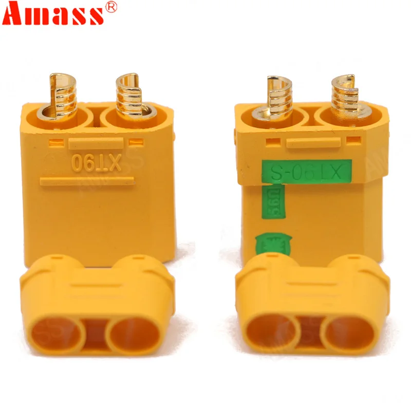 5쌍의 Amass XT90S XT90-S 남성-여성 불렛 커넥터, RC 리포 배터리 DIY FPV 쿼드콥터 브러시리스 모터용 안티 스파크