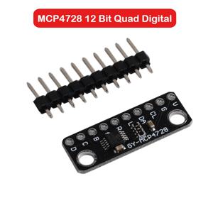 MCP4728 12비트 쿼드 디지털-아날로그 컨버터 I2C 인터페이스 저전력 GY-MCP4728 EEPROM 메모리 DAC 브레이크아웃 센서 모듈
