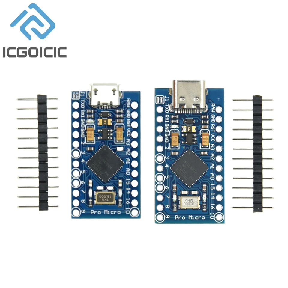 아두이노 ATMEGA32U4-AU MU 컨트롤러용 C타입 마이크로 USB 모듈, 프로 마이크로 교체 프로 미니용, ATMEGA32U4, 5V, 16MHz 보드
