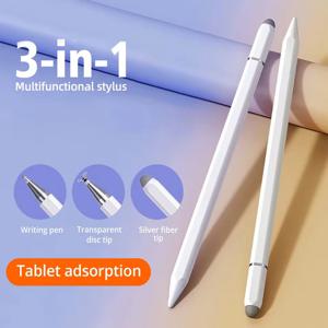 iPad 용 3 in 1 범용 스타일러스 펜 연필 Samsung Xiaomi Huawei 충전 없음 전화 태블릿 펜 스크린 터치 연필