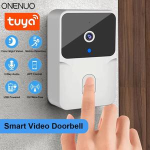 Tuya WiFi 비디오 초인종 무선 HD 카메라 IR 알람 보안 가정용 스마트 홈 도어 벨 WiFi 인터콤