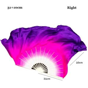 31cm 대나무 중국식 숏 벨리댄스 부채 10/20cm 반원형 실크 화려한 어린이용 대나무 부채 10가지 스타일 수공 염색 성인용 부채