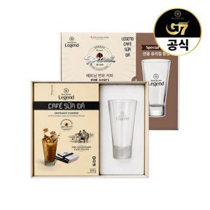 G7 쭝웬 레전드 연유커피 쓰어다 글라스컵 선물세트 25g 9개입 X 2개 (18개입)