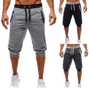 2024 New Mens 국경 스포츠 바지 남성 캐주얼 조깅 반바지 탄성 피트니스 바지 자른 바지 M-4XL Men