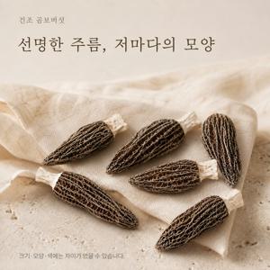 프리미엄 말린 모렐버섯 건조 곰보버섯 50g 삼계탕 백숙 보양식 파스타 전골용 식재료 알뜰마트