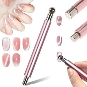 LINMANDA 3 In 1 듀얼 헤드 캣아이 네일 아트 마그네틱 스틱 다기능 네일 아트 자석 디자인 도구 홈 DIY에 적합