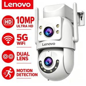 Lenovo 10MP HD 와이파이 PTZ 카메라, 5MP 듀얼 렌즈, 듀얼 스크린, 자동 추적 기능, 보안용 IP 카메라, CCTV, 오디오 및 비디오 감시 기능