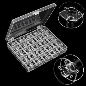 투명 보빈 보관함 바느질 액세서리 도구 플라스틱 재봉틀 보빈 케이스 뜨개질 바늘 정리함 DIY 액세서리