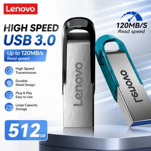 레노버 128GB OTG 펜 드라이브 256GB 고속 USB 3.2 플래시 드라이브 메탈 타입-C 펜드라이브 512GB 방수 스틱 (휴대폰/컴퓨터용)