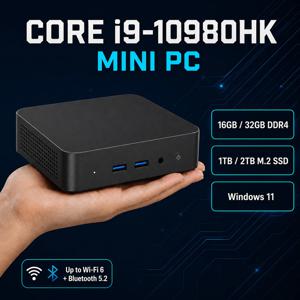 미니 PC – 윈도우 11 프로, 인텔 N105/i9-10980HK, 16/32GB, WiFi6+BT5.2, 4K HD, 게임/사무/학습용