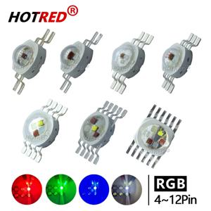 RGB RGBW RGBWW RGBWY RGBWYV LED COB 칩 3W 4W 5W 6W 8W 9W 10W 12W 15W 18W 다채로운 3 6 9 12 15 18W 와트 무대 조명 구슬