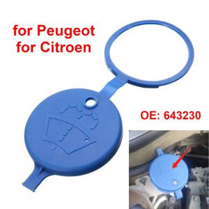 643230   푸조 106 206 207 307 308 5008 Citroen Xsara C3 자동차 앞 유리 와이퍼 와셔 유체 저장소 탱크 캡 뚜껑 커버