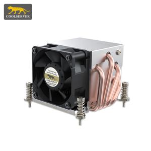 COOLSERVER R63 4 히트파이프 2U 서버 CPU 쿨러 워크스테이션 컴퓨터 냉각 팬 (인텔 LGA2011 1700 115X AMD AM4 호환)