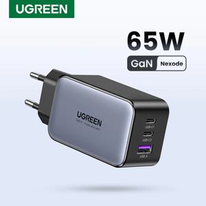 UGREEN 65W GaN 충전기 퀵 차지 4.0 3.0 타입 C PD 고속 휴대폰 충전기 USB 충전기 맥북 프로 노트북 아이폰 17 15 15 프로용