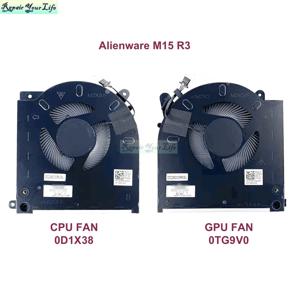0D1X38 0TG9V0 Alienware M15 R3 M15 R4 노트북 팬 쿨러 라디에이터 D1X38 TG9V0 EG50061S1-C080 용 Dell 용 CPU GPU 냉각 팬