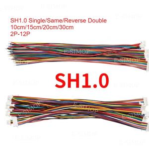 10PCS SH 1.0mm 단일/이중 커넥터 2/3/4/6/7/8/9/10핀 6cm/10cm/15cm/20cm/30cm/50cm 28AWG 동일/역방향 전자 와이어 케이블