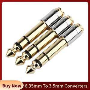 3.5 ~ 6.35 오디오 어댑터 6.5mm ~ 3.5mm 잭 변환기 남성 여성 커넥터 헤드폰 플러그 6.3mm 6.5mm 소비자 전자 제품