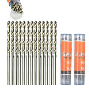 10 개/상자 0.5-3.2mm HSS 트위스트 드릴 비트 Dremel 로타리 도구 용 마이크로 스트레이트 생크 고속 강철 핸드 전기 드릴 비트