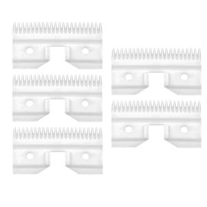 Andis 64440, Oster A5 및 Walh KM 시리즈, 22 치아와 호환되는 5Pcs 세라믹 거친 애완 동물 교체 블레이드 커터