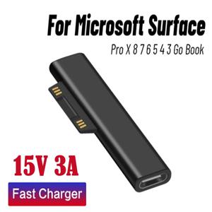 Microsoft Surface Pro X 8 7 6 5 4 Go Book to Type C PD 어댑터 태블릿 고속 충전 플러그 변환기 자기 충전기 어댑터