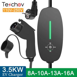 테셰프 3.5KW 타입1 SAE J1772 휴대용 전기차 충전기 16A 타입2 IEC62196 전기차 충전기 GB/T EVSE 고속 충전 케이블