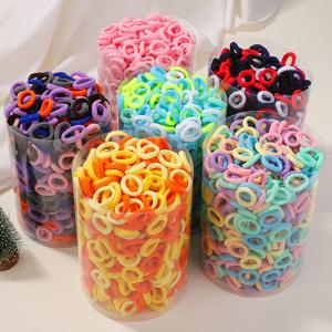 50/100/300pcs 어린이 탄성 헤어 밴드 소녀 과자 Scrunchie 고무 밴드 어린이 헤어 넥타이 머리띠 아기 헤어 액세서리