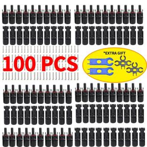 태양광 PV 플러그 커넥터 키트, 태양광 PV/MC 케이블용, 1000V DC 30A 커넥터 키트, 2.5mm, 4mm, 6mm ², 무료 배송, 400 개, 200 개, 100/10 개