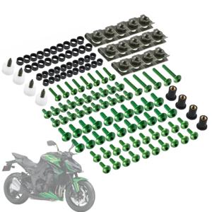 177pcs 페어링 볼트 오토바이 나사 바디 나사 너트 가와사키 z750 z900 z1000 z800 versys 650 er6n ninja 400 300 z1000sx