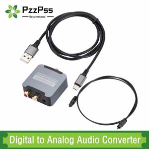 DAC 디지털-아날로그 오디오 변환기 광학 SPDIF Toslink 동축 입력-L/R RCA 3.5mm 잭 헤드폰 앰프 출력