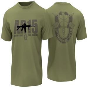 AR15 돌격 소총 미 육군 그린 베레모 티셔츠 100% 코튼 오목 여름 짧은 소매 캐주얼 남성 티셔츠 사이즈 S-3XL