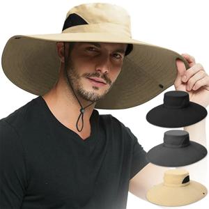 남성 여성 와이드 바이저 브림 모자 Boonie Bucket Cap 여름 낚시 UV 태양 보호 통기성 모자