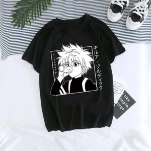 Anime Hunter X Hunter 티셔츠 일본 만화 Hisoka Killua Zoldyck Kawaii Funny T Shirts Kurapika Devil Eye 반소매 티셔츠