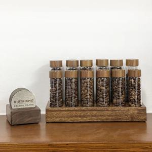 커피 콩 보관 용기 튜브 디스플레이 랙 차 병 유리 단일 용량 에스프레소 액세서리 Coffeware 세트 바리 스타 도구 선물