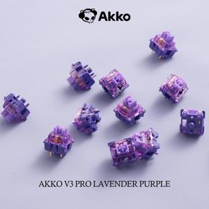 Akko V3 Pro 라벤더 보라색 스위치 Mx 기계식 키보드 용 안정적인 방진 줄기가있는 5 핀 40gf 촉각 스위치 (45 개)