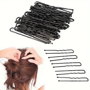 솔리드 컬러 U 자형 머리 핀 간단한 스타일 신부 헤어 스타일 액세서리 Updos 용 웨딩 베일 그립 헤어 클립 용 롤빵 홀더