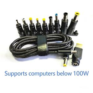 100W Type-C DC 전원 어댑터, 레노버 아수스 HP 에이서 노트북용 USB-C 고속 충전 케이블