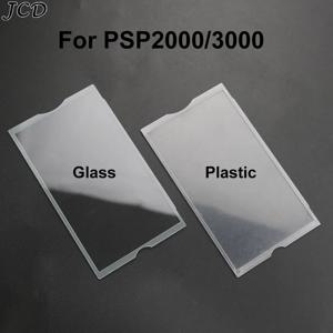 JCD PSP 2000 3000 PSP2000 게임 콘솔 플라스틱 유리 스크린 렌즈 디스플레이 패널 커버 투명 프레임 투명 미러 커버