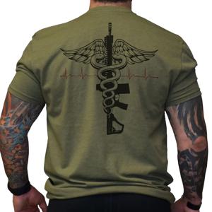 US Combat Medic Tactical Caduceus 티셔츠 새로운 100% 코튼 오목 여름 짧은 소매 캐주얼 남성 티셔츠 사이즈 S-3XL