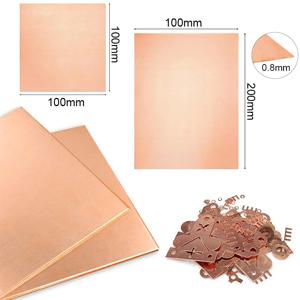 1pcs 구리 시트, 구리 플레이트, 구리 금속판, 두께 0.25-8mm, 100x100mm, 150x150mm, 200x200mm