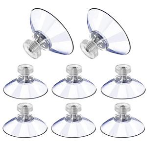 5pcs 32/41/53mm 나사가있는 둥근 강력한 투명 흡입 컵 플라스틱 흡입 패드 나사 너트가있는 접착 흡입 홀더