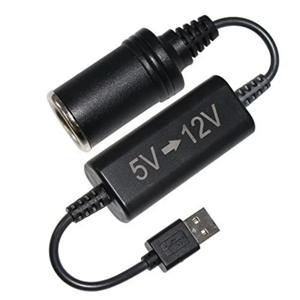 유선 자동 부스트 컨버터 어댑터, 5V USB 포트, 12V 자동차 담배 라이터 소켓, 전원 코드 변압기 케이블 전원 공급 장치