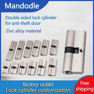 실내 침실 문 및 창문용 60 70 80mm 잠금 실린더 AB 키 방범용 출입구 아연 합금 알루미늄 합금 황동 도어 잠금장치